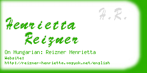 henrietta reizner business card